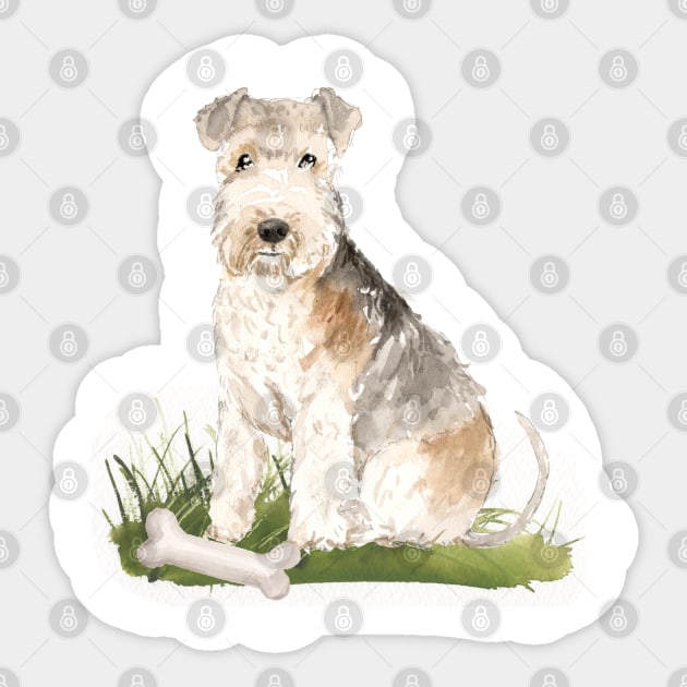 Cute Lakeland Terrier Sticker by Lucia